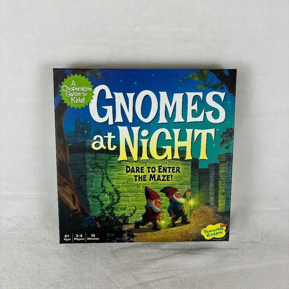 Peaceable Kingdom Gnomes at Night Cooperative Maze Board Game Kids Family